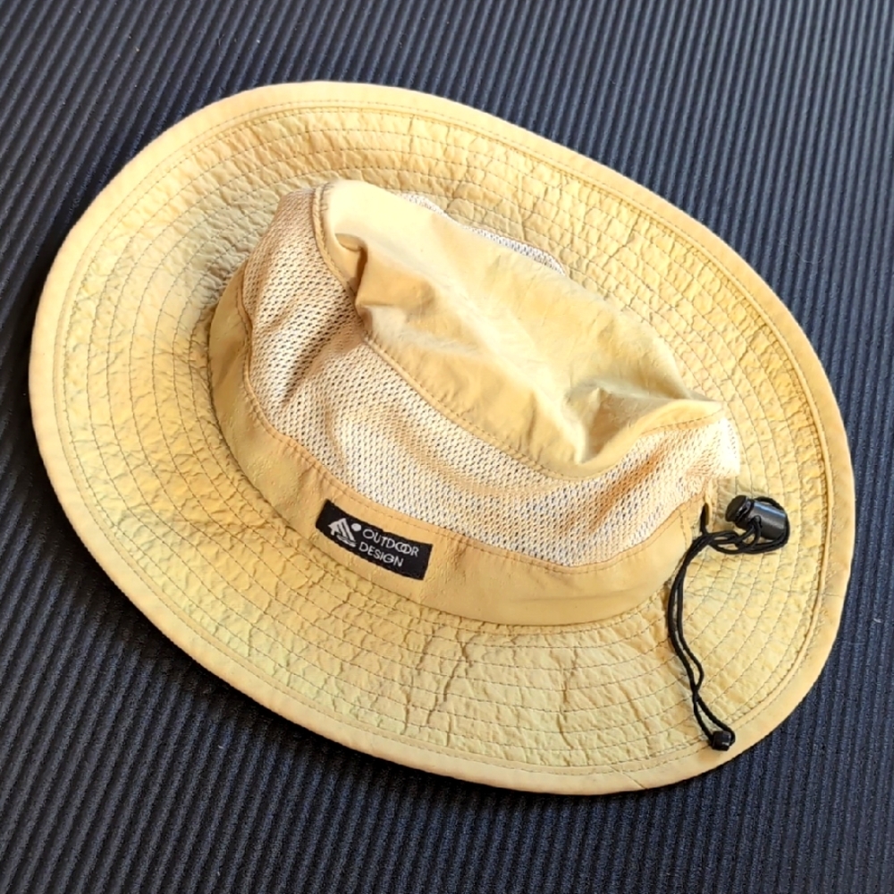 vintage Dorfman Pacific Headwear Outdoor Design Beige Sun Hat - Lg